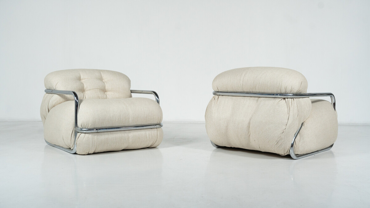 Set by Mario Sabot, Italy,1970s - New Upholstery 
