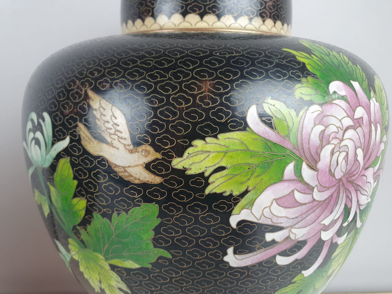 Set of 4 cloisonné bronze vases, China 20th century