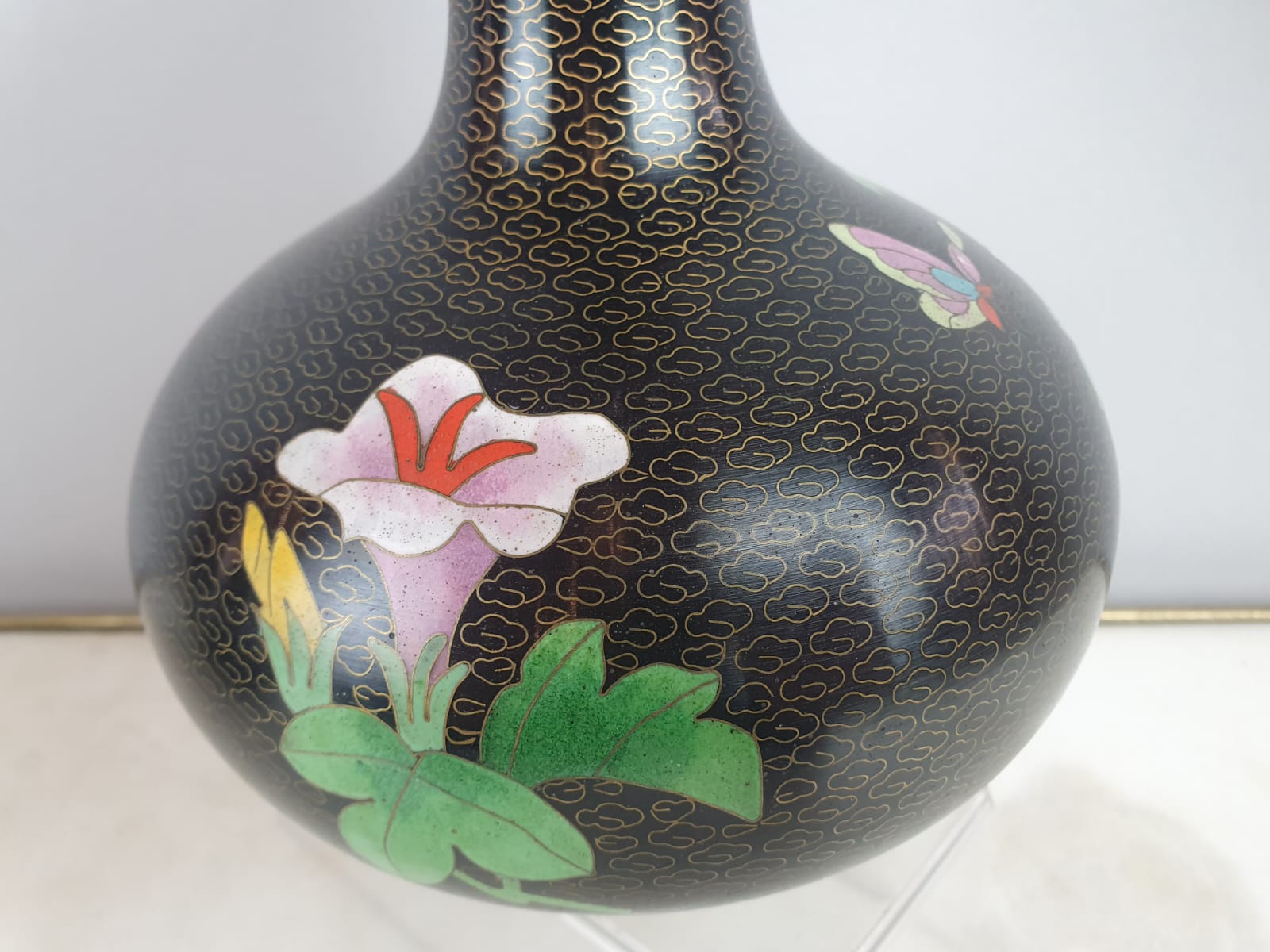 Set of 4 cloisonné bronze vases, China 20th century