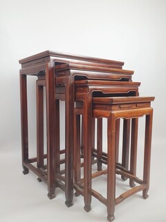 Set of 4 nesting tables in the Chinese style, 20th century