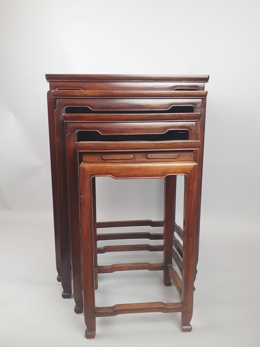 Set of 4 nesting tables in the Chinese style, 20th century