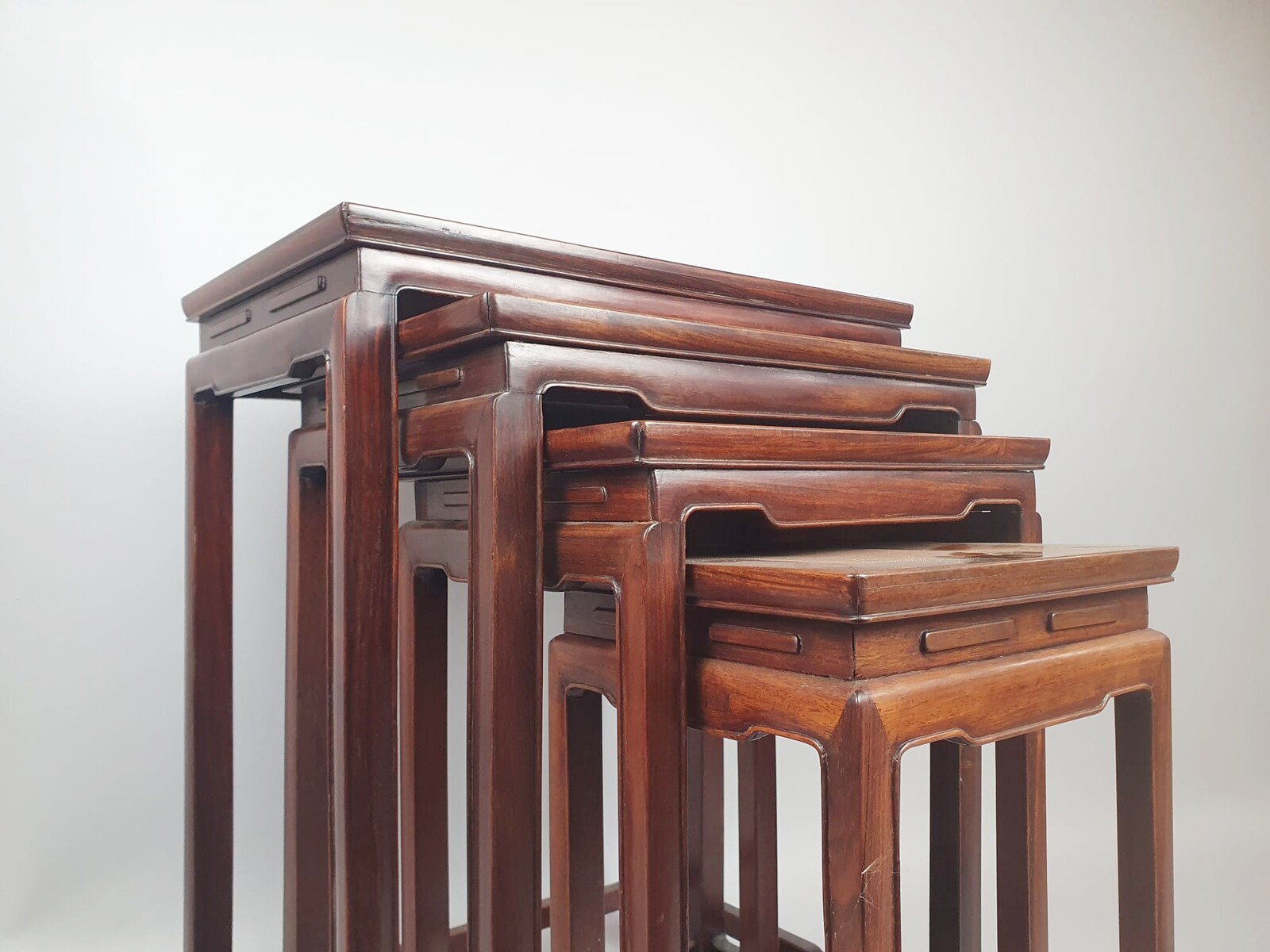 Set of 4 nesting tables in the Chinese style, 20th century