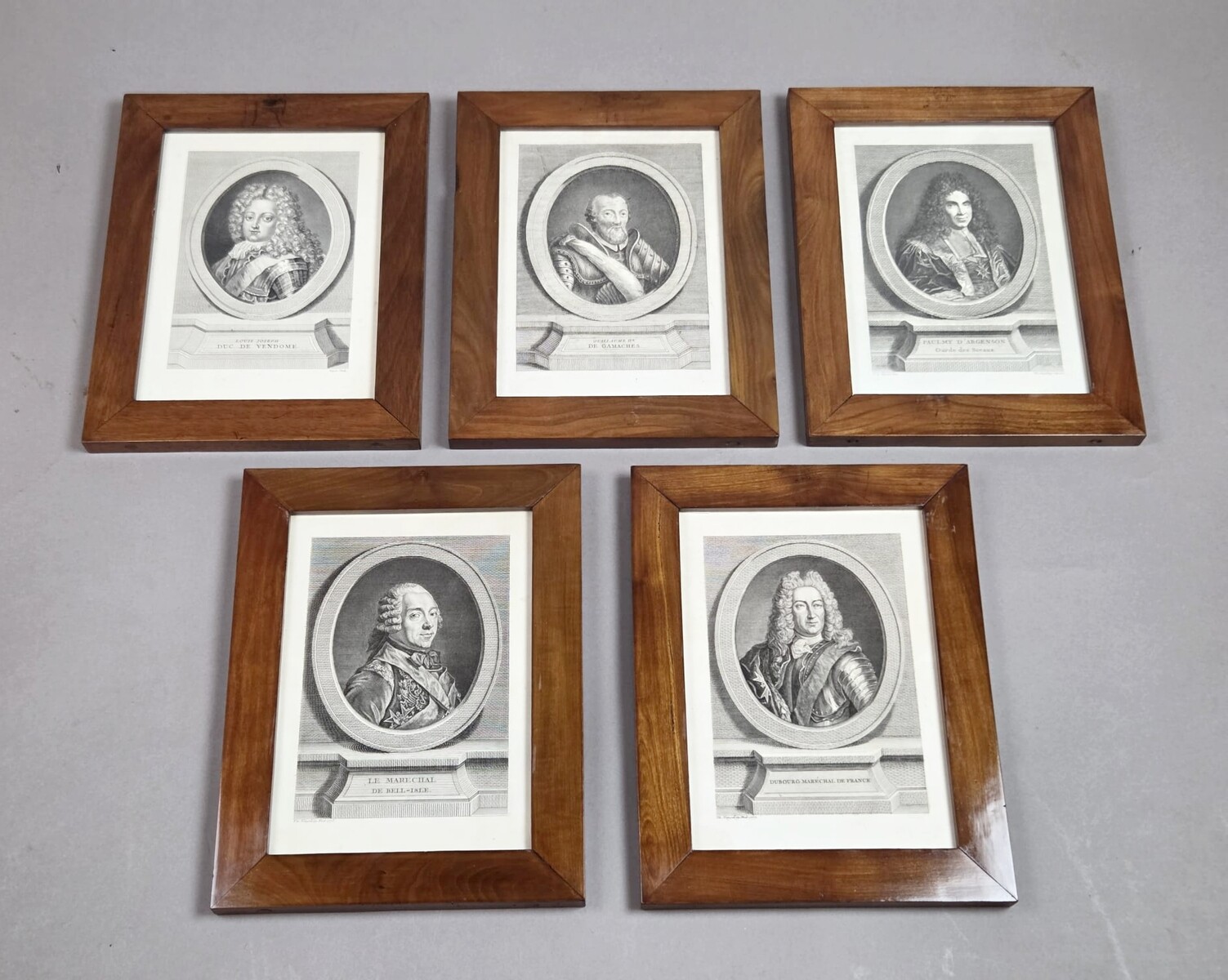 Set of 5 engravings 18th