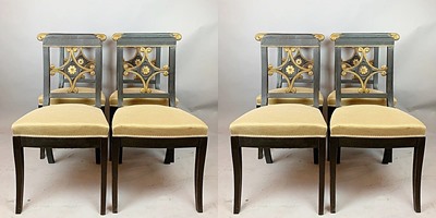 Set of 8 chairs Empire style
