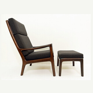 Set of Senator Hijack Lounge Chair and Ottoman by Ole Wanscher for Cado, 1960s 