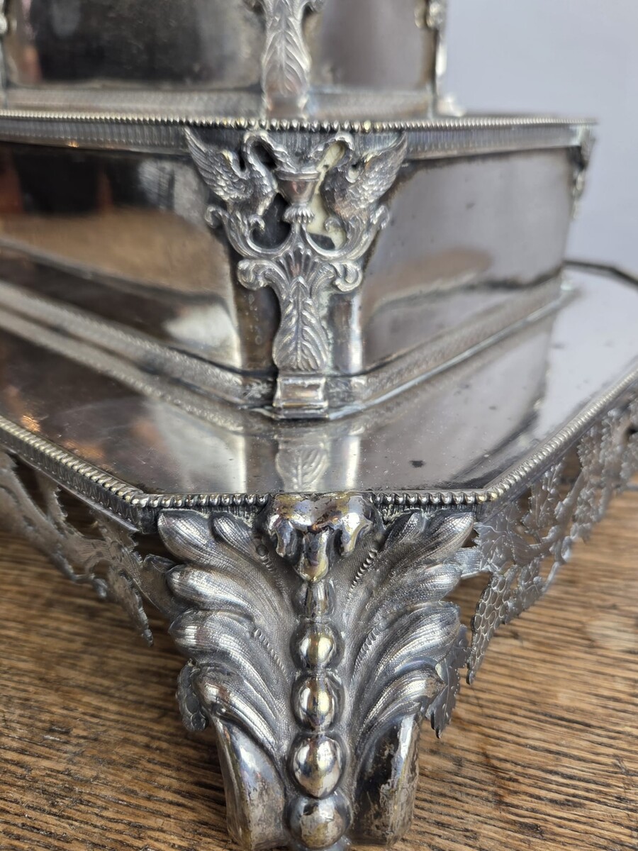 Silver-plated metal centerpiece, 19th