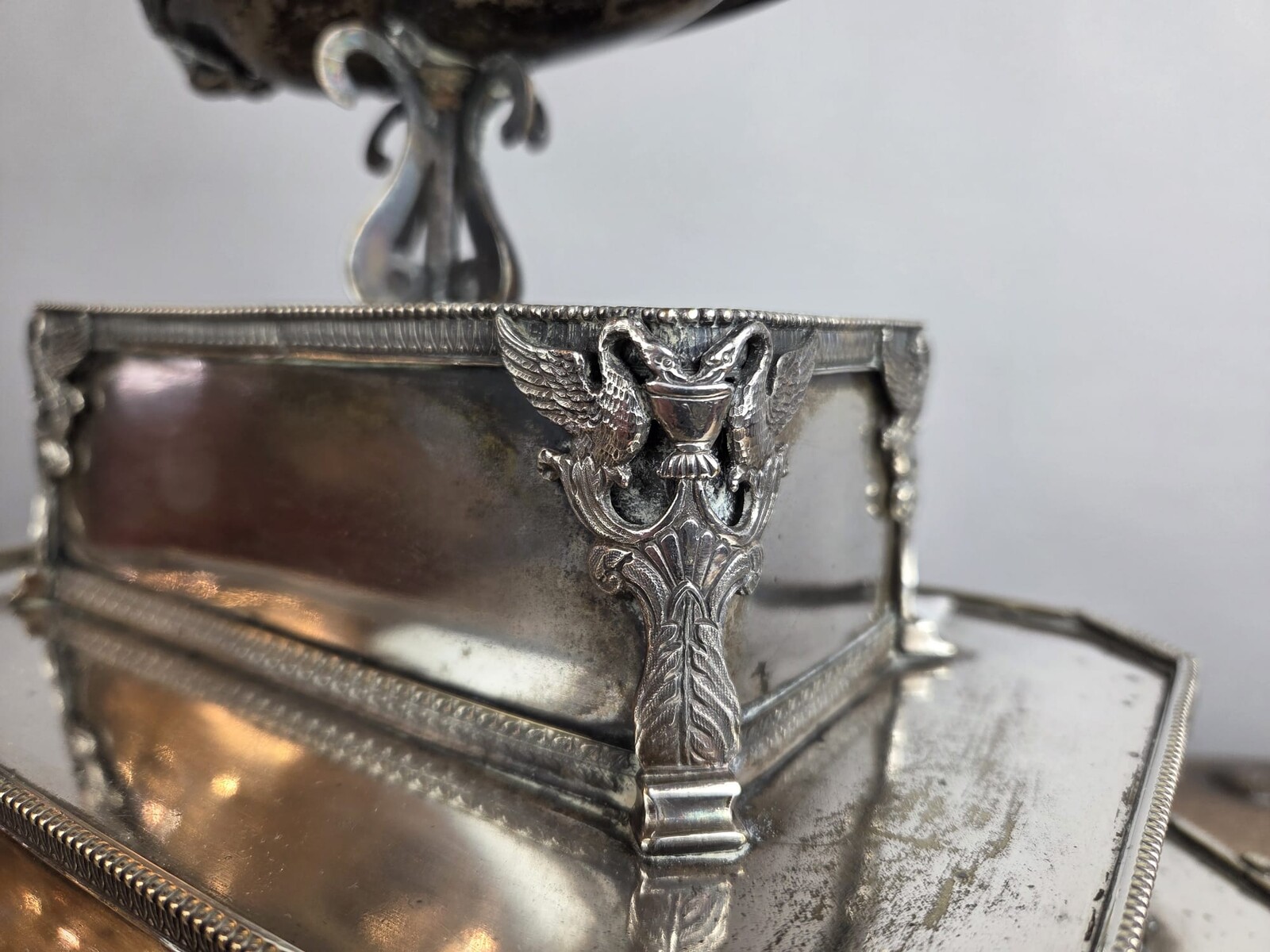 Silver-plated metal centerpiece, 19th