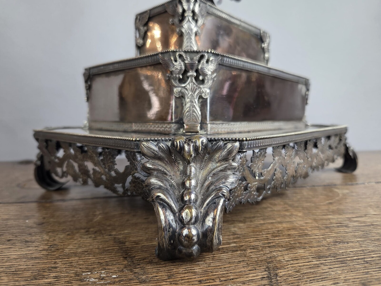 Silver-plated metal centerpiece, 19th
