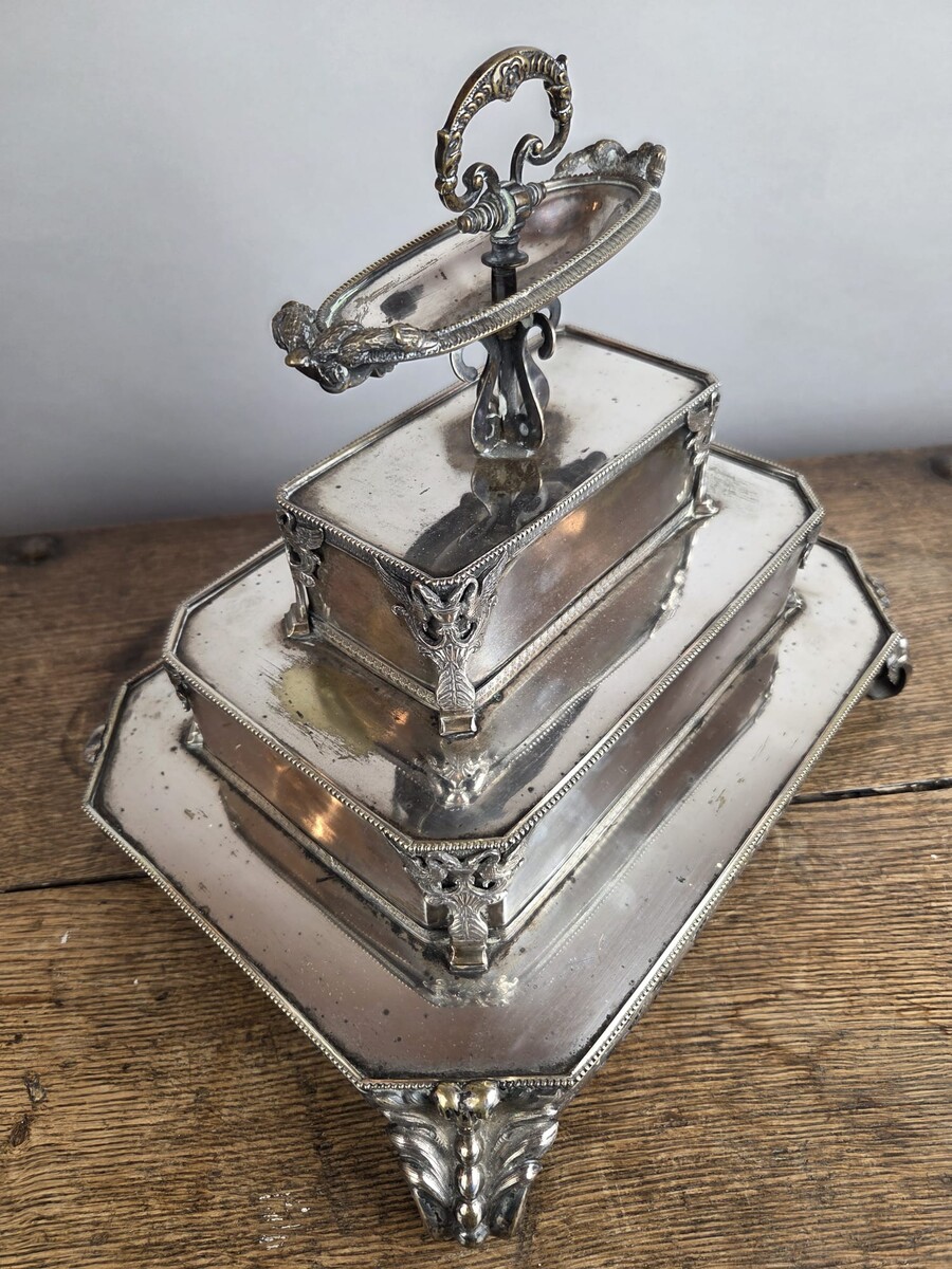 Silver-plated metal centerpiece, 19th
