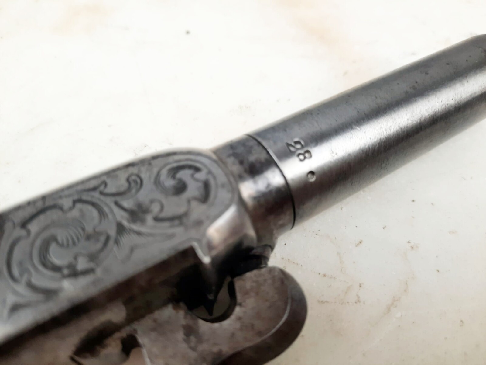Small box, pair of percussion chest pistols