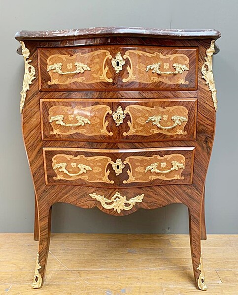 Small Commode, Nap III, Marquetry. 