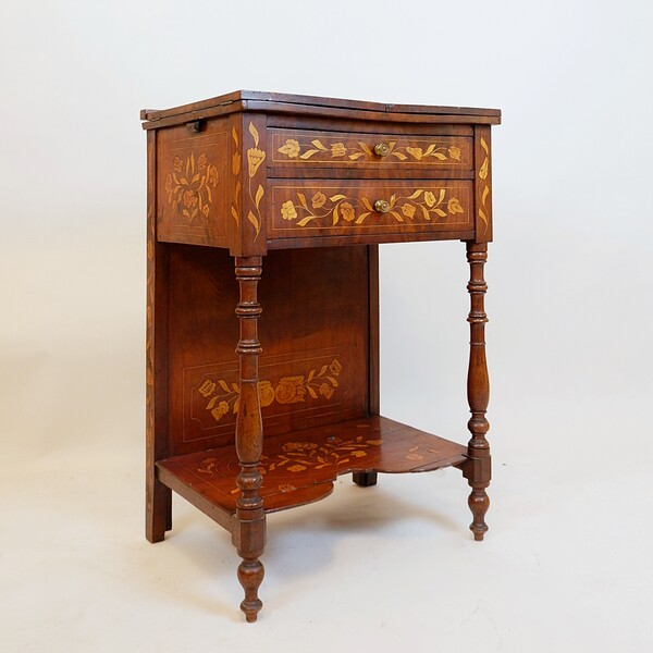 Small Lady's Secretary With System, Marquetry, 19th.c