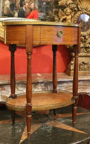 Small side table with a marble top