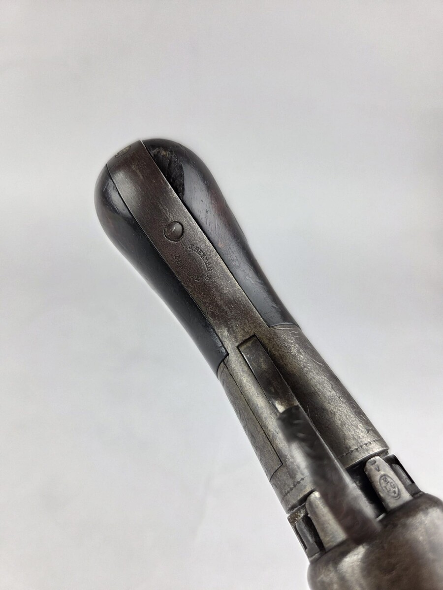 Small transition pistol signed Herman Breveté, Liège circa 1850