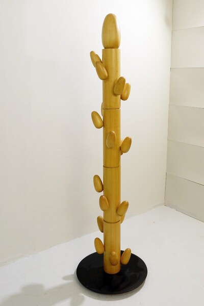 Solid wood coat rack