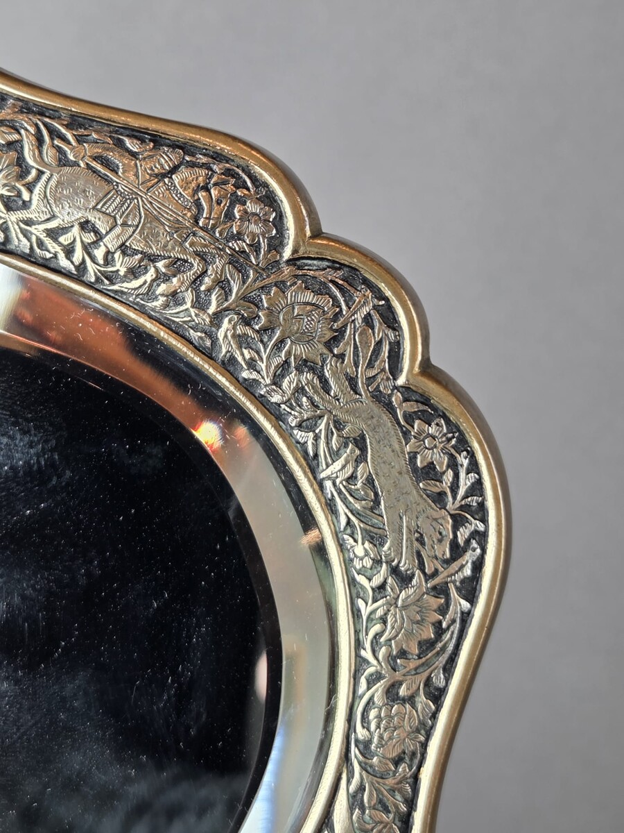Susse Frères Paris, finely chiseled copper mirror