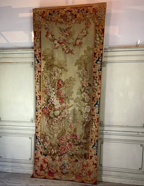 Tapestry, Floral Urn, Aubusson Late Eighteenth Century