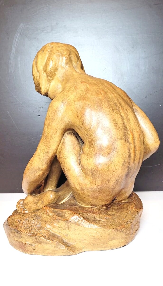 Terracotta Sculpture Signed Maurice Dekorte (1889-1971) Belgium