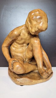 Terracotta Sculpture Signed Maurice Dekorte (1889-1971) Belgium