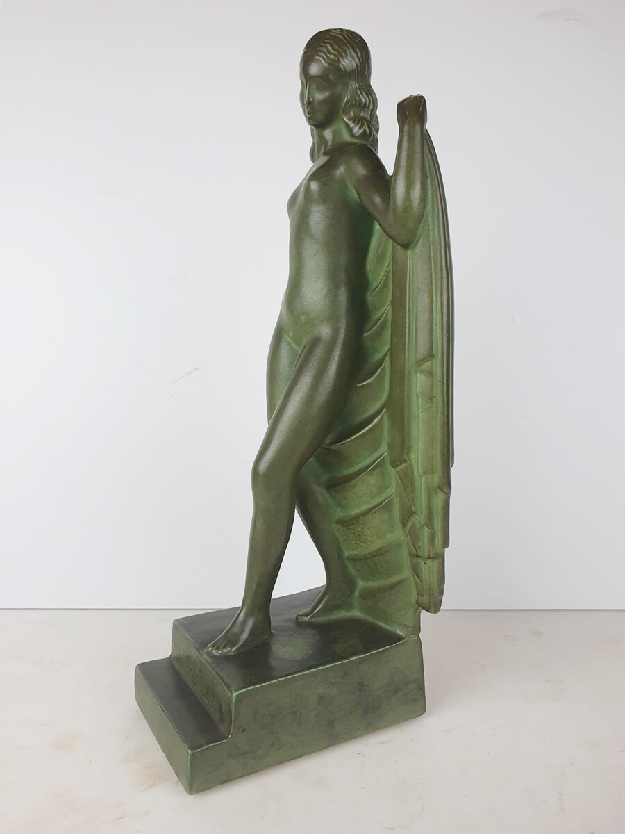 Terracotta sculpture with bronze patina, Kaza edition circa 1930