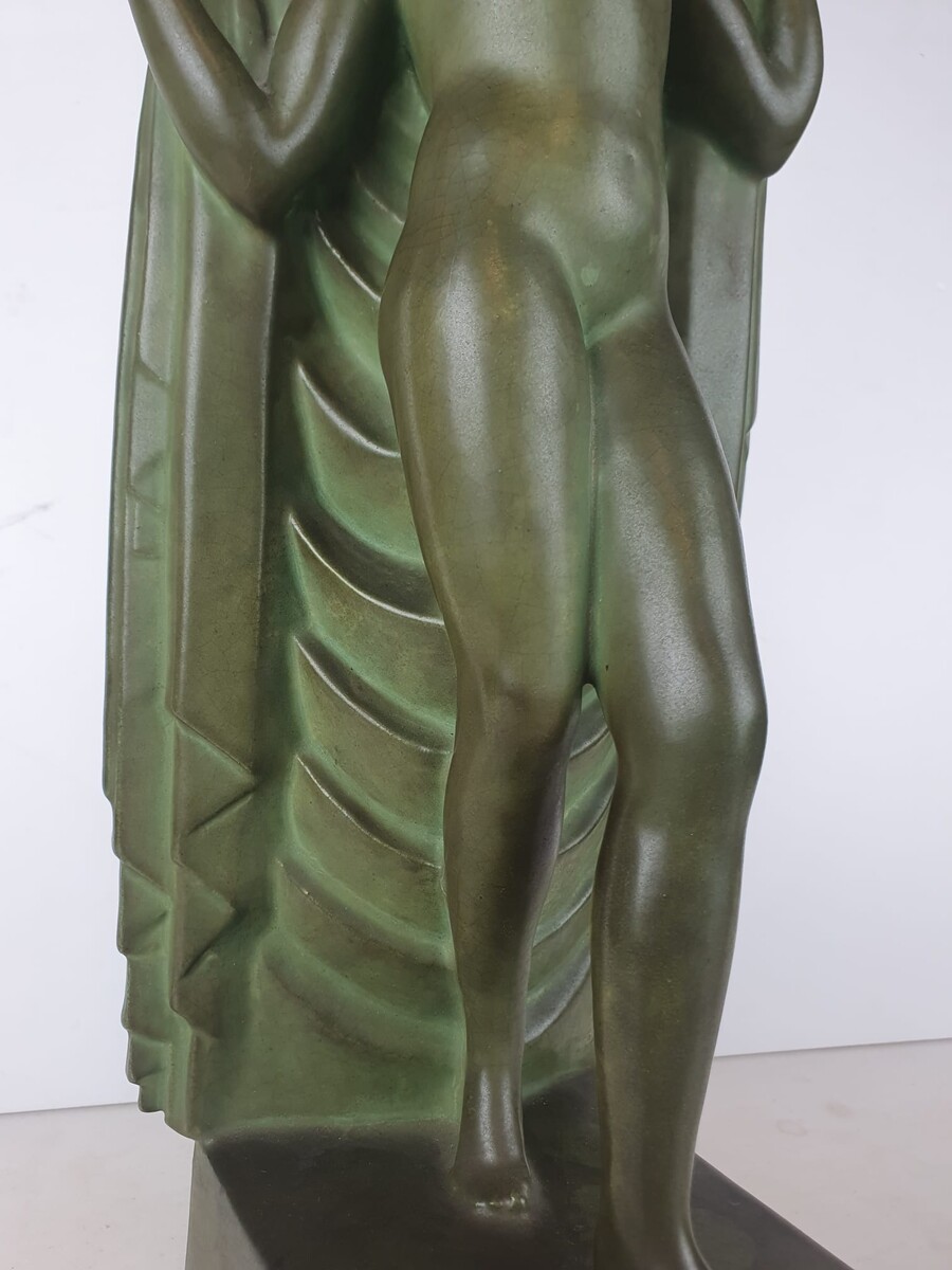 Terracotta sculpture with bronze patina, Kaza edition circa 1930