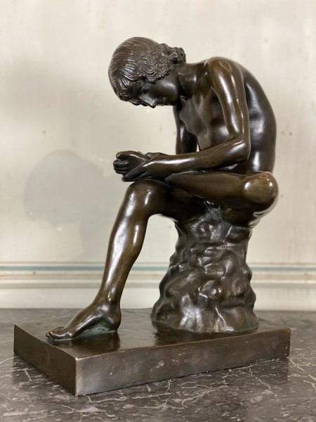 The spinario, 19th C. bronze after the antique