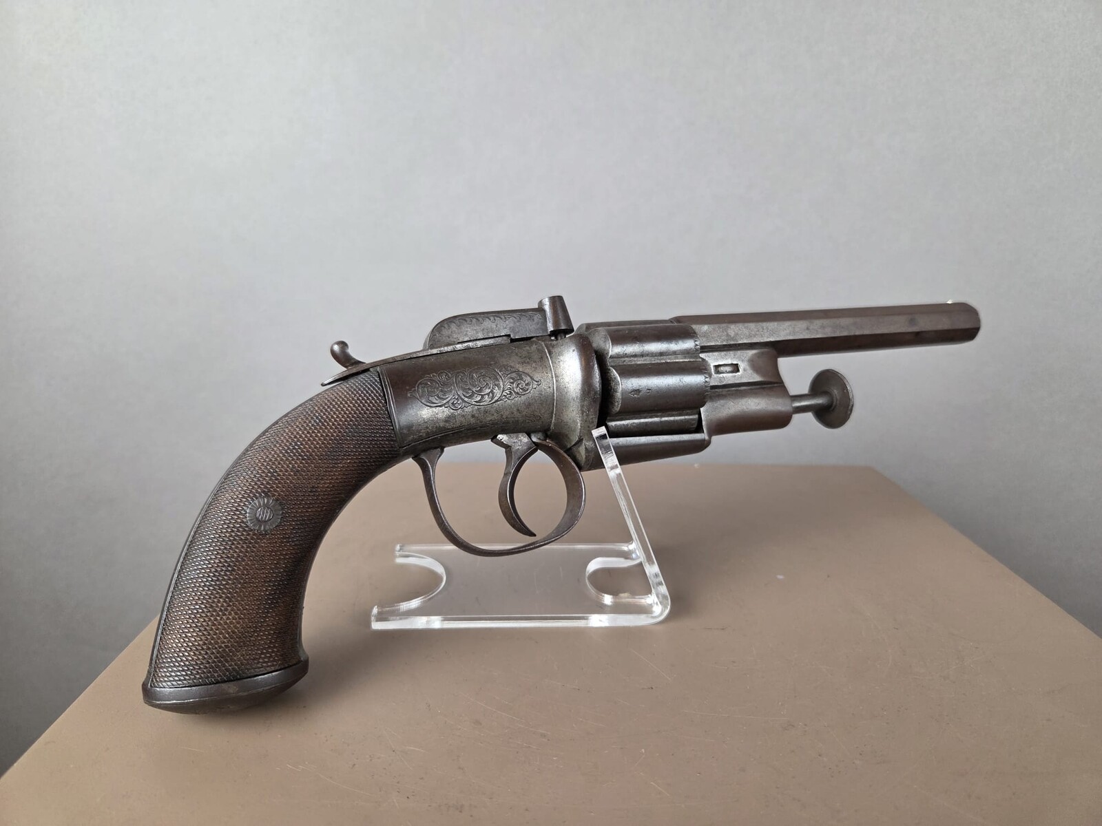 Transitional revolver, signed F. Barnes & Co, Cal 45, England circa 1847