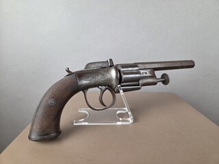 Transitional revolver, signed F. Barnes & Co, Cal 45, England circa 1847