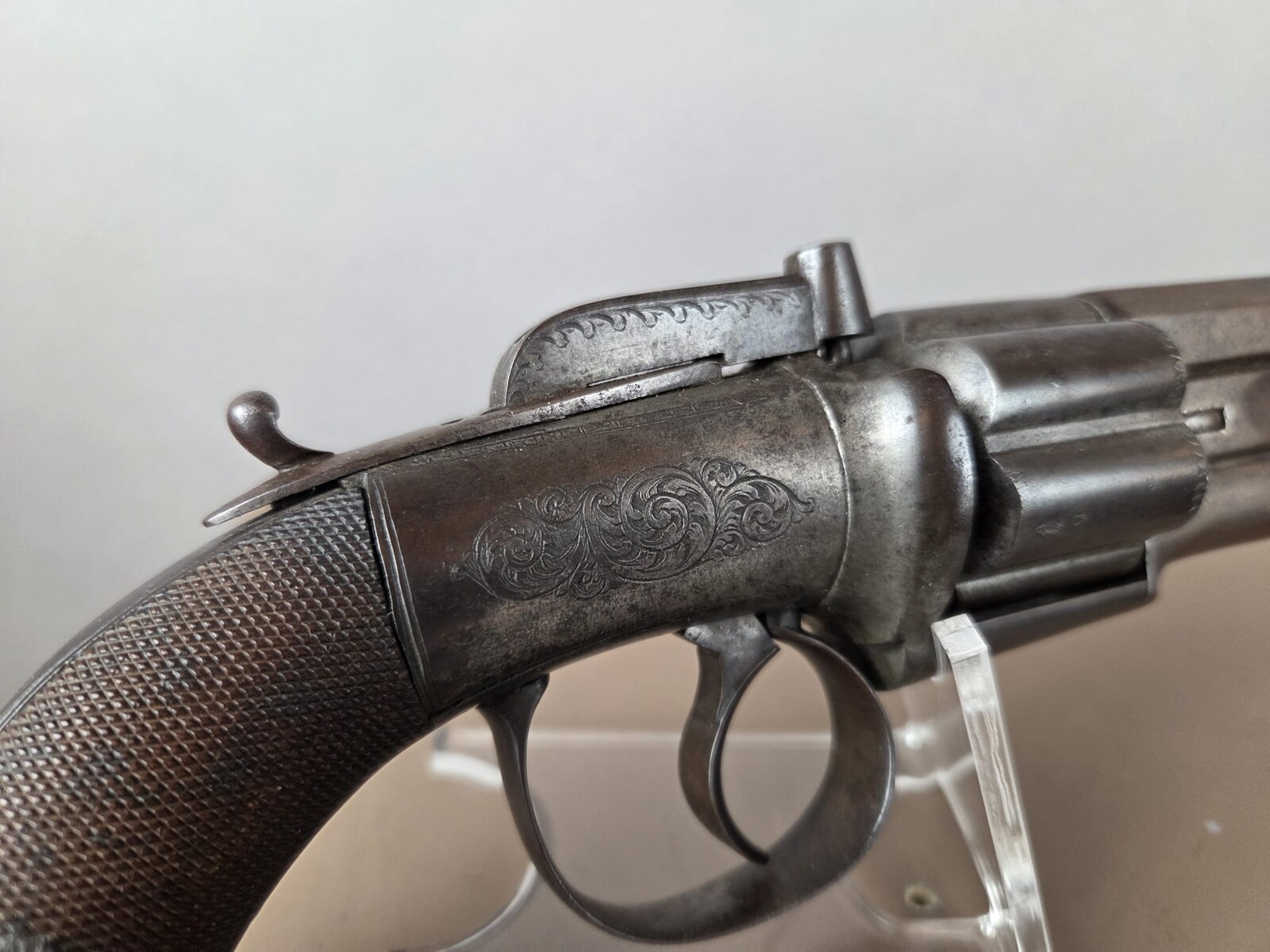 Transitional revolver, signed F. Barnes & Co, Cal 45, England circa 1847