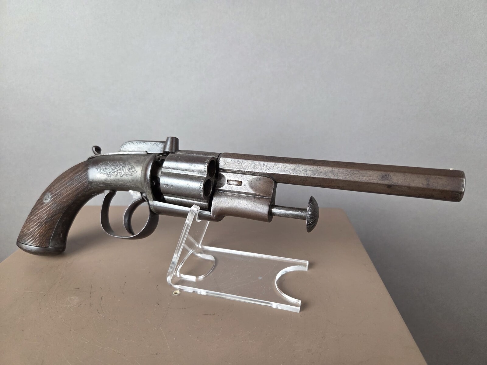 Transitional revolver, signed F. Barnes & Co, Cal 45, England circa 1847