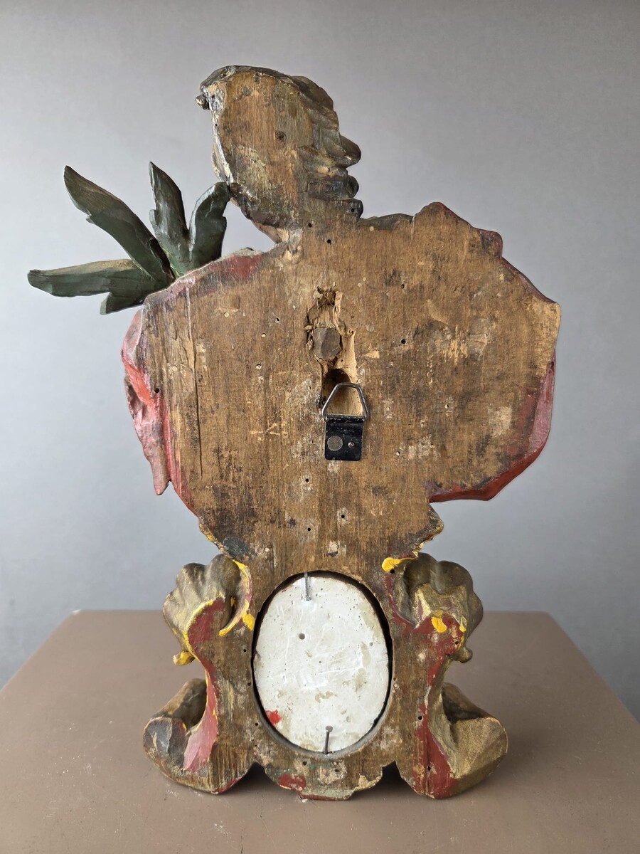 Two finely carved polychrome wooden reliquaries, 18th century