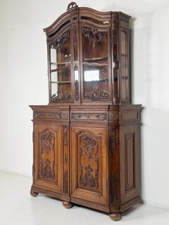 Two glazed oak Liège bodies, 18th century,