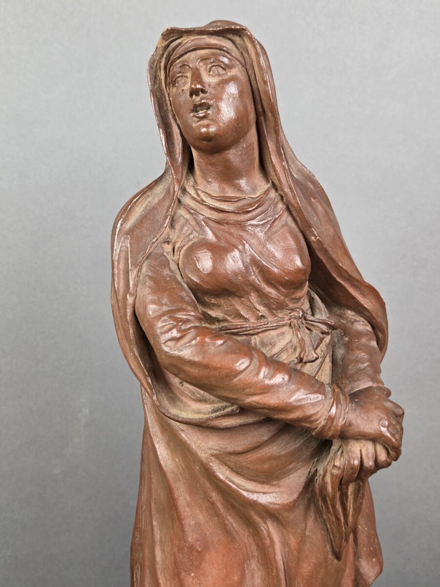 Two terracotta bazzetti, 18th century