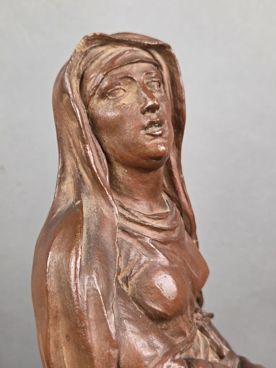 Two terracotta bazzetti, 18th century