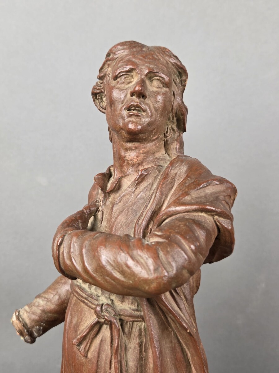 Two terracotta bazzetti, 18th century