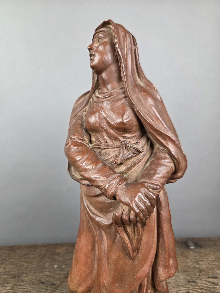 Two terracotta bazzetti, 18th century