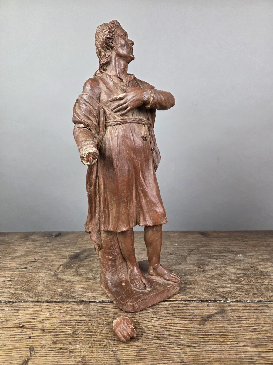 Two terracotta bazzetti, 18th century