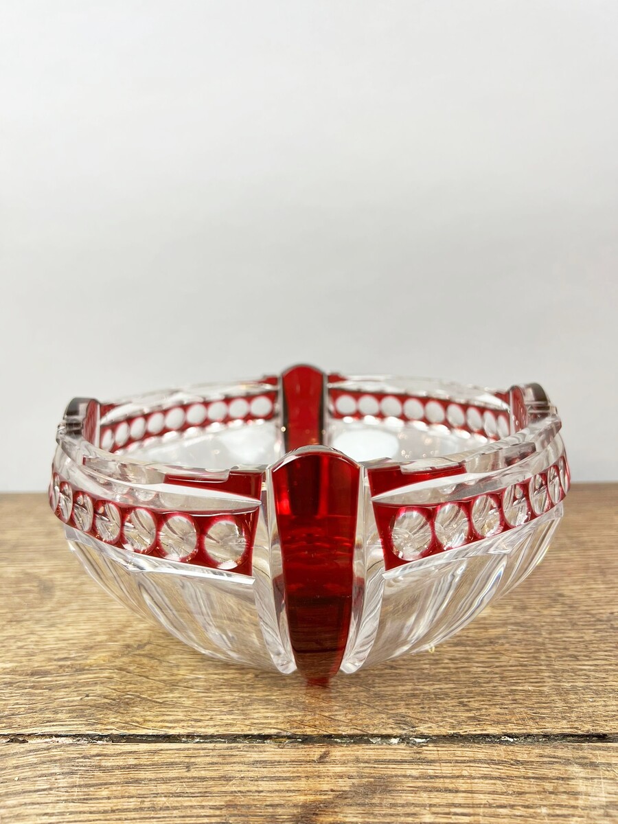 Val Saint-Lambert crystal bowl, Art Deco, attributed to Simon