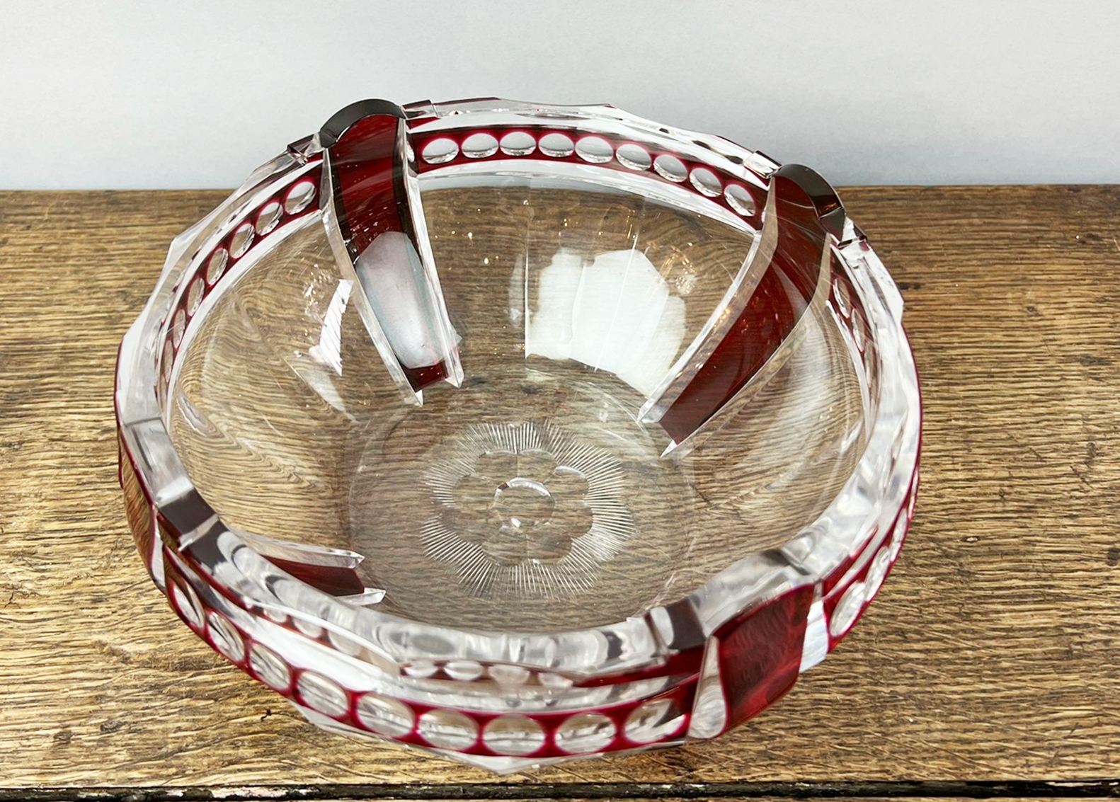 Val Saint-Lambert crystal bowl, Art Deco, attributed to Simon