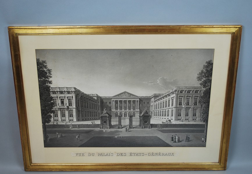 View of the Palais des Etats Generaux, early 19th C. aquatint