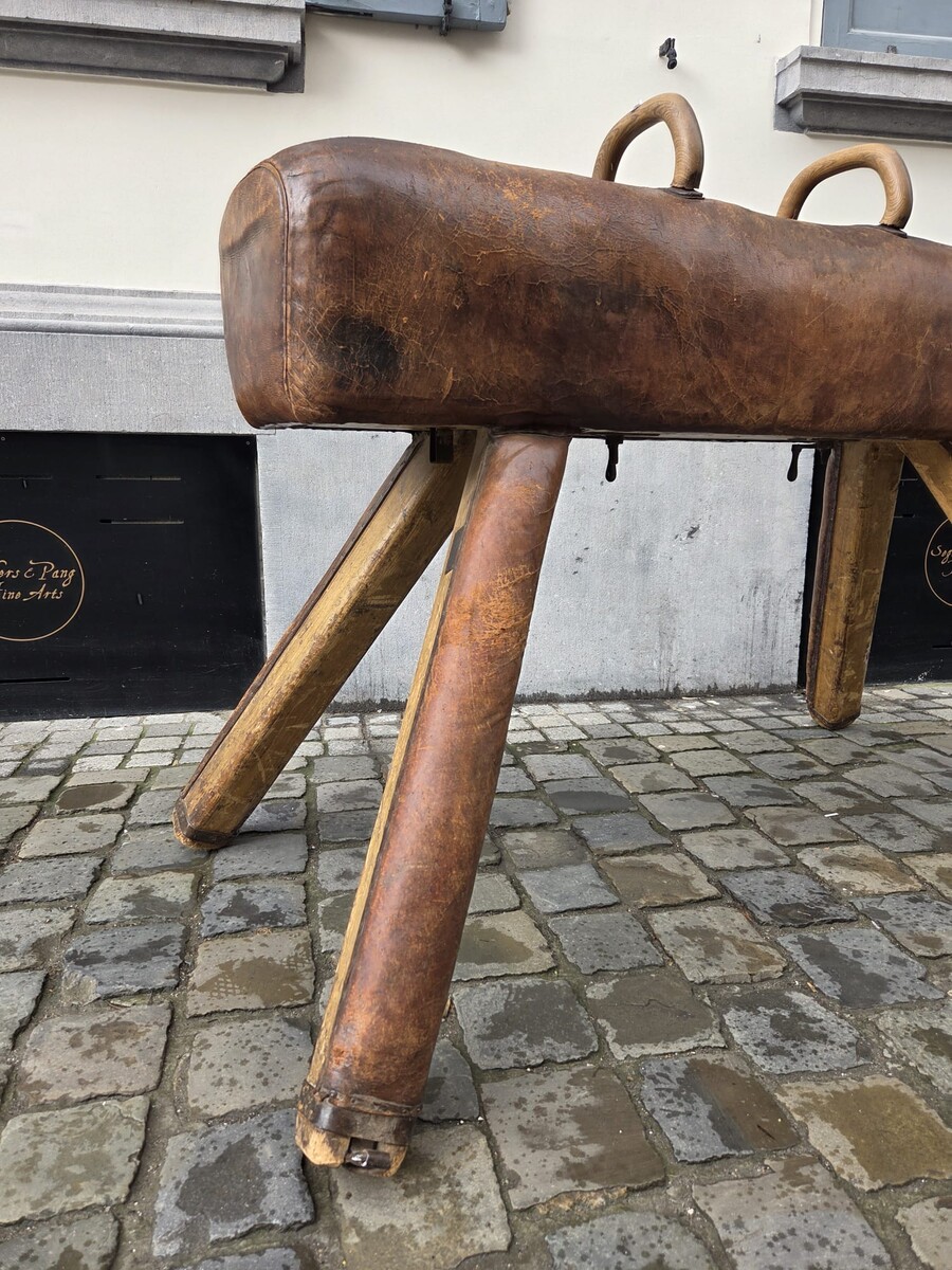 Vintage leather pommel horse