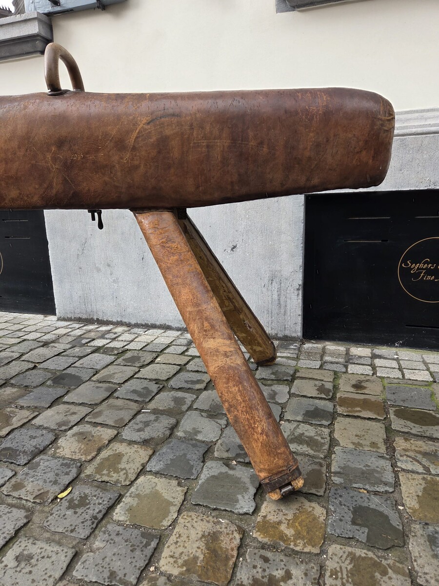 Vintage leather pommel horse