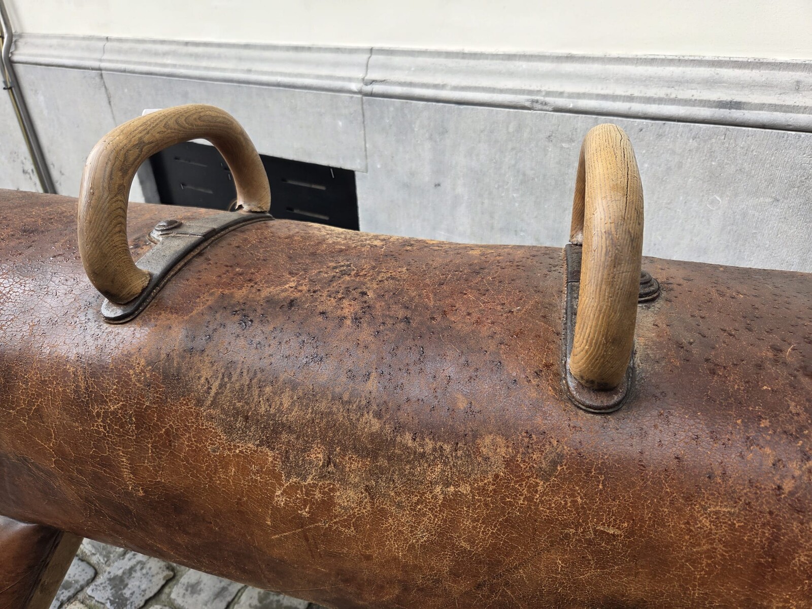 Vintage leather pommel horse