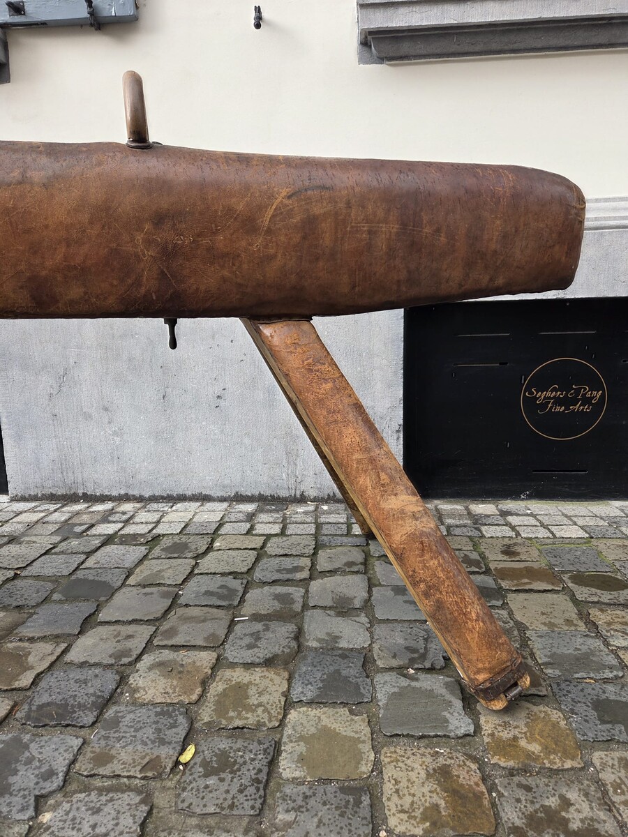 Vintage leather pommel horse
