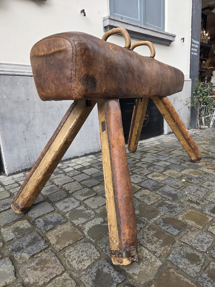 Vintage leather pommel horse