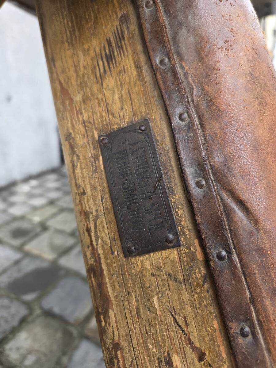 Vintage leather pommel horse