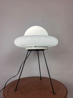 Vintage white opaline lamp