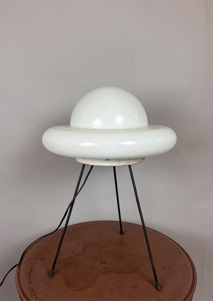 Vintage white opaline lamp