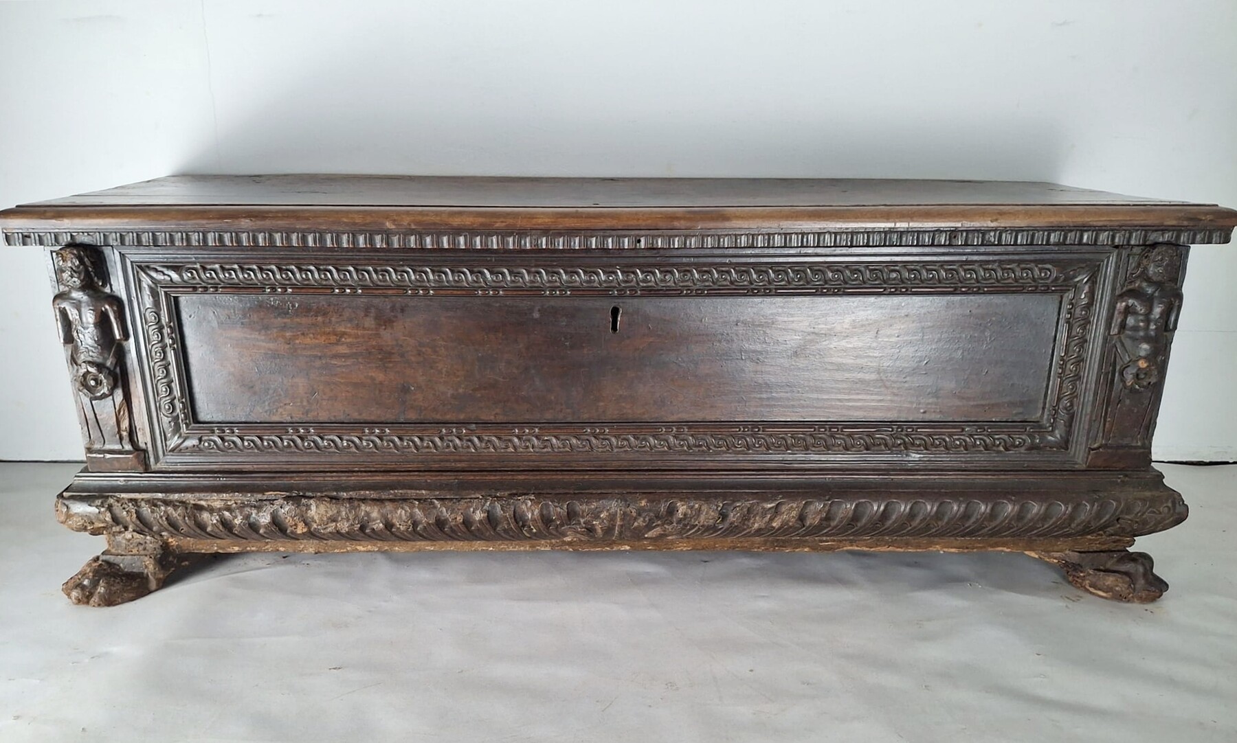 Walnut chest, Italy 17th