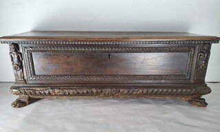 Walnut chest, Italy 17th